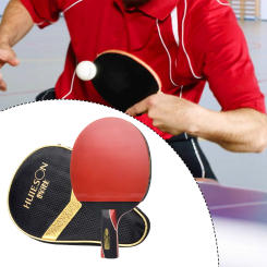 PingPong Paddle Single Professional Training Carbon Table Tennis Bat Racket Short Long Handle With Case