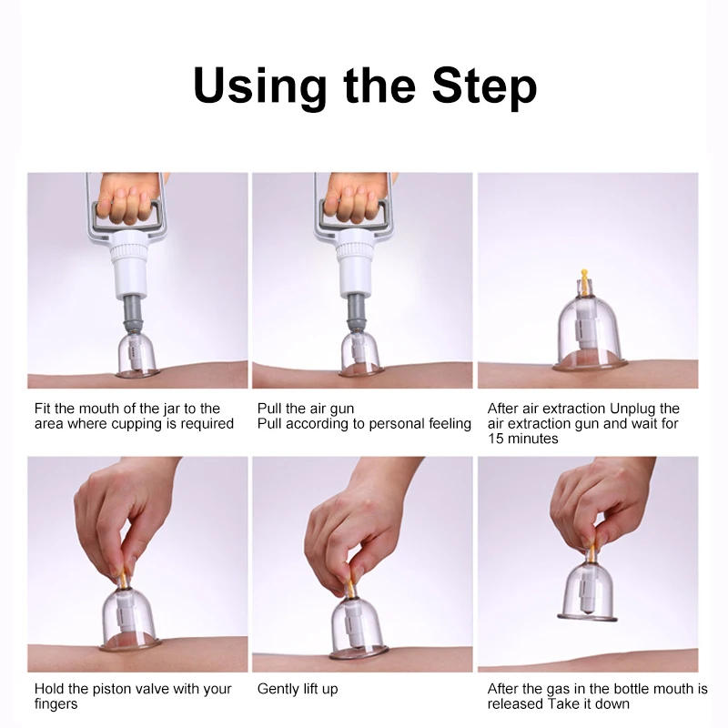 Description Picture 3 of item12 Jars Chinese Medicine Vacuum Cupping Professional Therapy Set Skin Massage Slimming Body Fat Burner Smart Cupping Cellulite