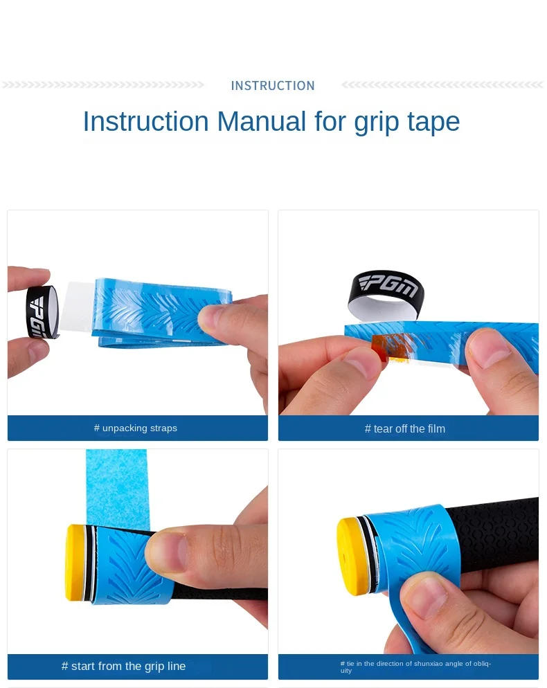 Description Picture 6 of itemPGM 6 Pcs Golf Grip Tape Anti Slip Waterproof Wrapping Grip Tape Binding ZP032
