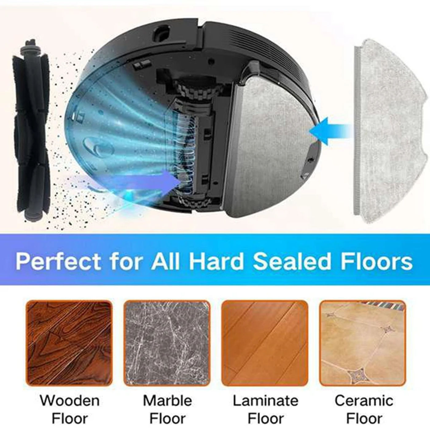 Description Picture 5 of itemAccessories Kit For Airrobo T20 Robot Vacuum Cleaner Main Side Brush Filter Mop Cloth Dust Bag Replacement Spare Parts