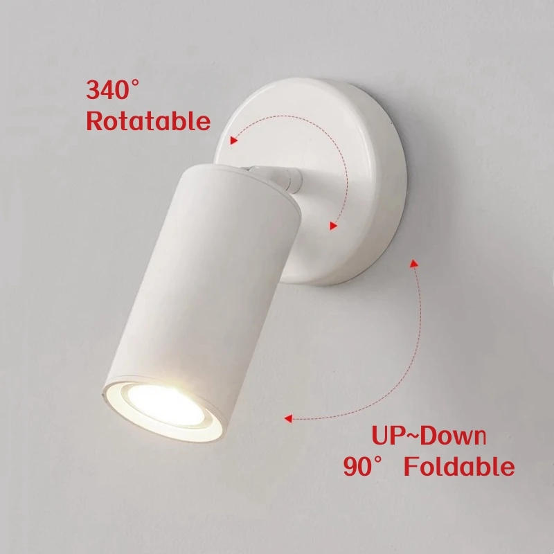 Description Picture 6 of itemNordic Double Heads LED Wall Lamp GU10 Rotatable Reading Bedside Sconce Kitchen Bedroom Study Book Wall Mounted Indoor Spotlight