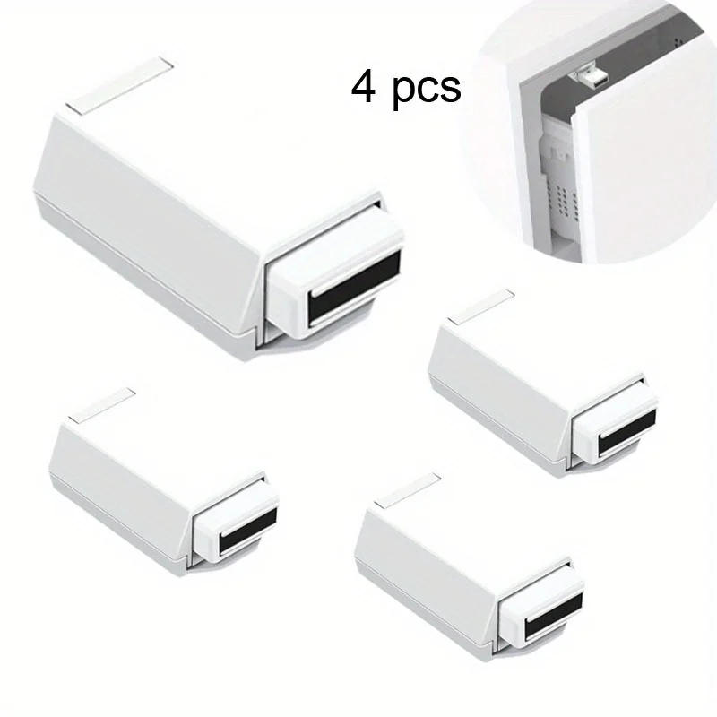 Description Picture 2 of item4pcs Button Furniture Hardware Door Latch Latch Sliding Lock Cabinet Household Magnetic Attraction Magnetic Collision Rebound