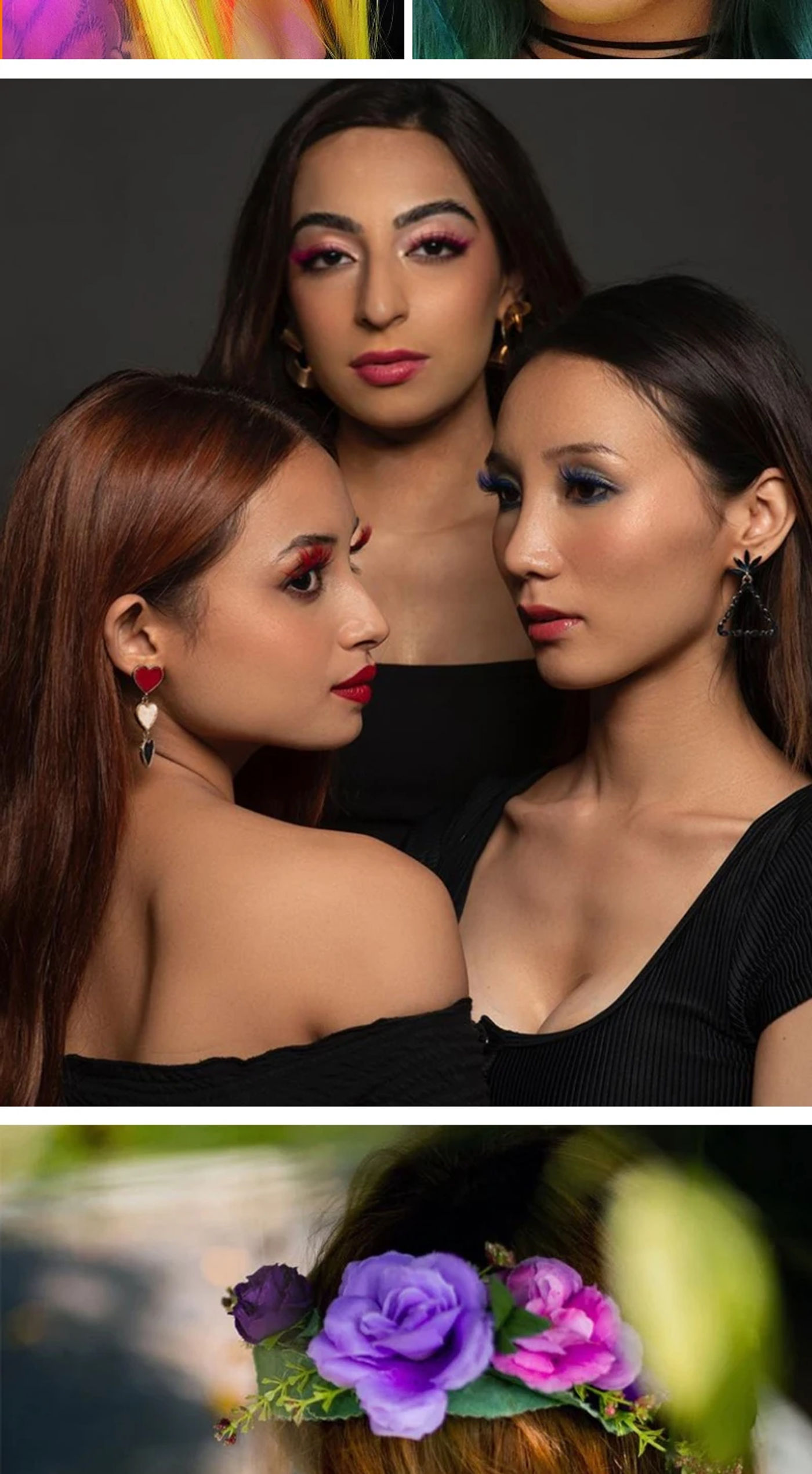 Description Picture 5 of item2 Pairs Natural Colored Eyelashes Fake Fluffy Red Blue Rainbow Lashes Halloween White Cils Cosplay Mix Colors Makeup Eyelashes
