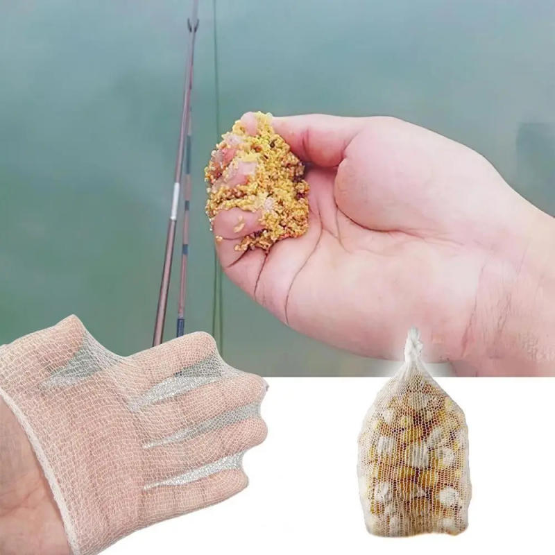 Description Picture 4 of itemNew Refill Rig Baits Fishing Tools Soluble Bait Wrap Bag Carp Coarse Fishing Water Soluble Sack PVA Lure Mesh