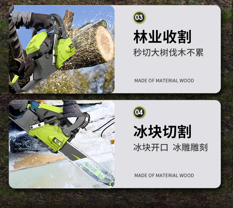 Description Picture 6 of itemOriginal Four-Stroke Chain Saw Gasoline Chainsaw Wood Cutting Saw Small Household Chain Cutting Saw Wood Tree Artifact