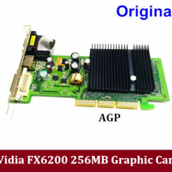 NEW for nVIDIA Geforce 6200 256M AGP 8X Video Card FX 6200 DDR2 DVI VGA AGP slot Graphic card