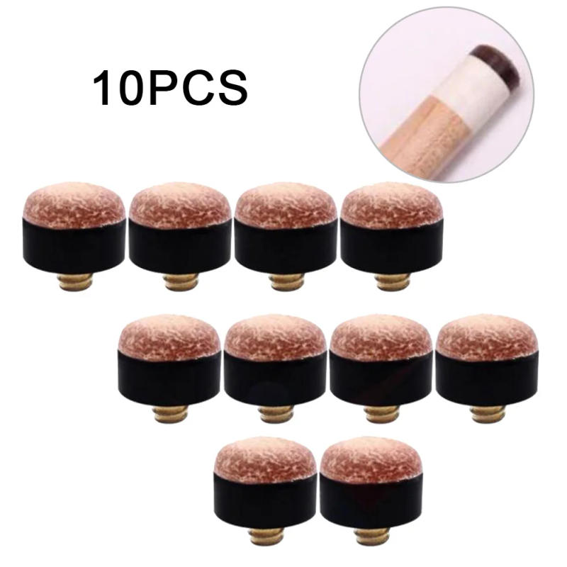 Description Picture 3 of item5/10Pcs Screw In Cue Tips Snooker Pool Billards Tip Head Parts Economic Pool Table Club Snooker Pool Cue Accessories Red Leather