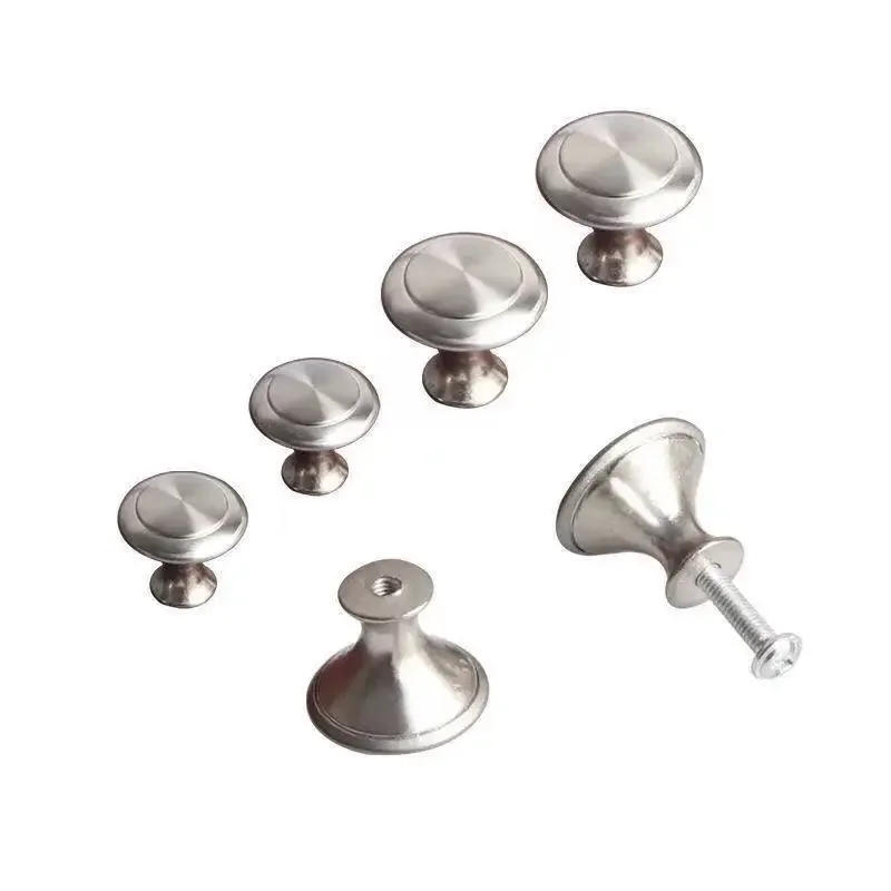 Description Picture 2 of item12Pcs/set Round Cabinet Knobs Stainless Steel Drawer Knobs Kitchen Cupboard Pull Handles Furniture Hardware Accessories