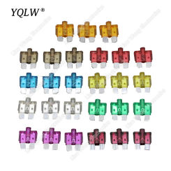 27 PCS/LOT 5A~40A 32V Medium Size Auto Fuse  Inserts Car Insurance Tablets  Fuse With Lamp  Car Inserts Fuse CAR PART