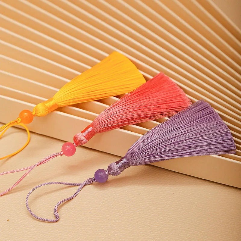 Description Picture 6 of item2/10pcs 7cm with Beads Tassel Sewing Curtains Accessories DIY Keychain Cellphone Straps Pendant Fringe for Crafts Jewelry Making