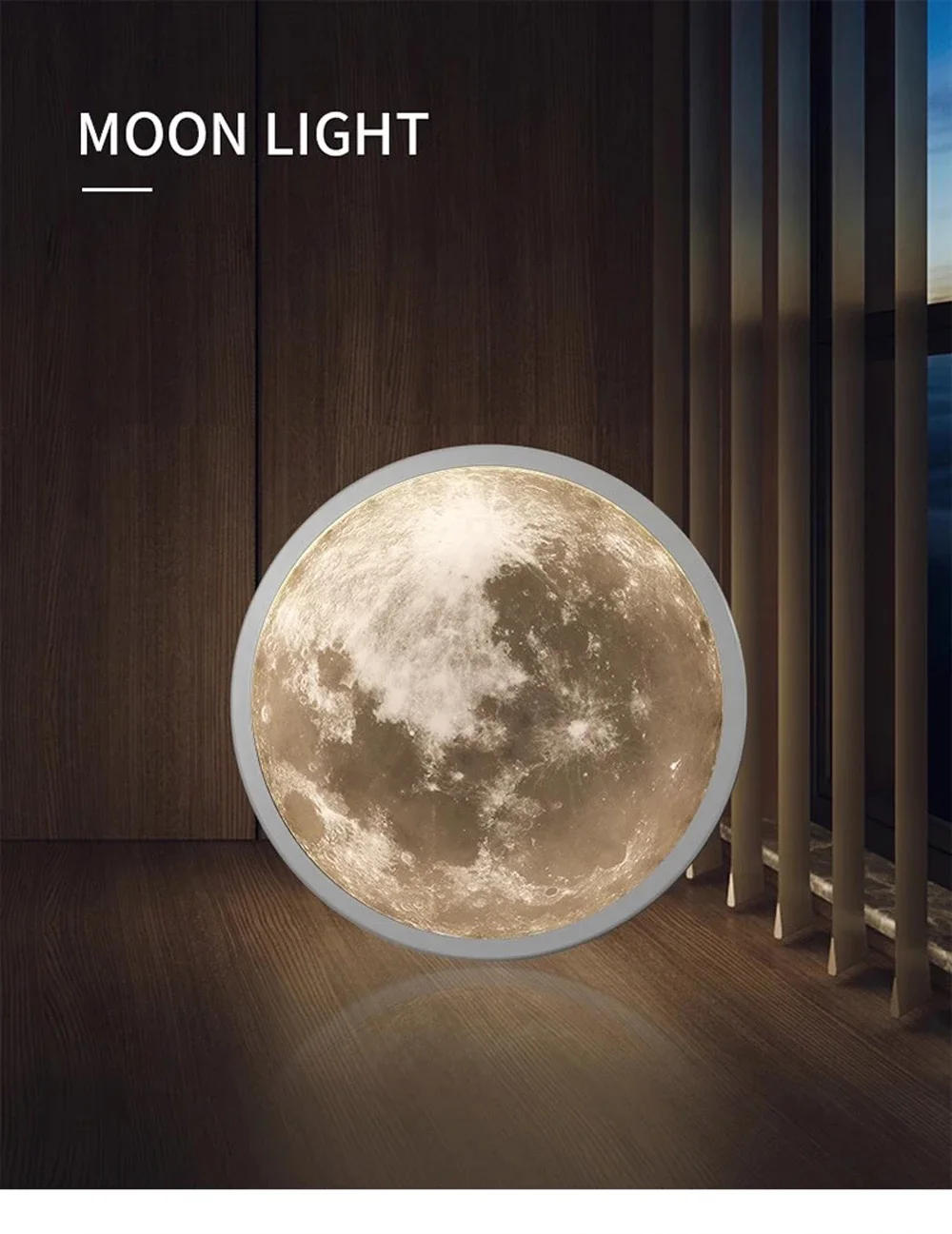 Description Picture 2 of itemNordic LED Wall Lamp Moon Modern Earth Led Wall Lamp Background Bedroom Creative Corridor Round Wall Light Stair Bedroom Lamp