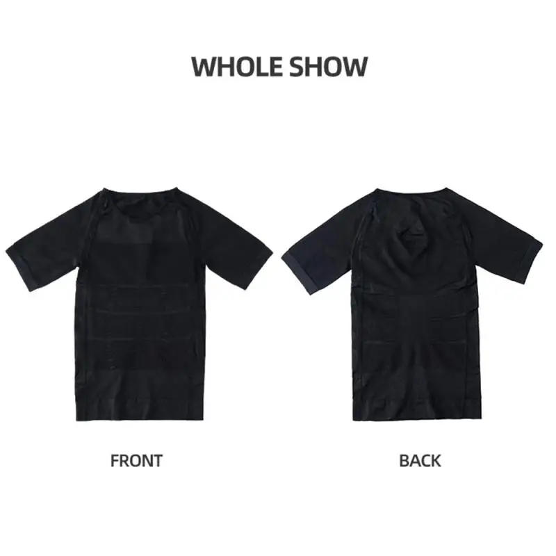 Description Picture 6 of itemMen's Chest Compression Shirt Top Slimming Shapewear Fat Burn Fitness Top Posture Vest Male Belly Abdomen Slim Undershirts Tank