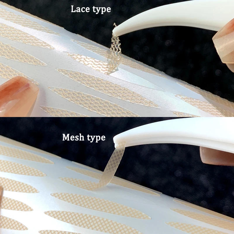 Description Picture 6 of item10 sheets Eyelid Sticker Invisible Double Eyelid Tape Lace/Mesh Type Self Adhesive Double Eye Tape Stickers Eye Makeup Tools