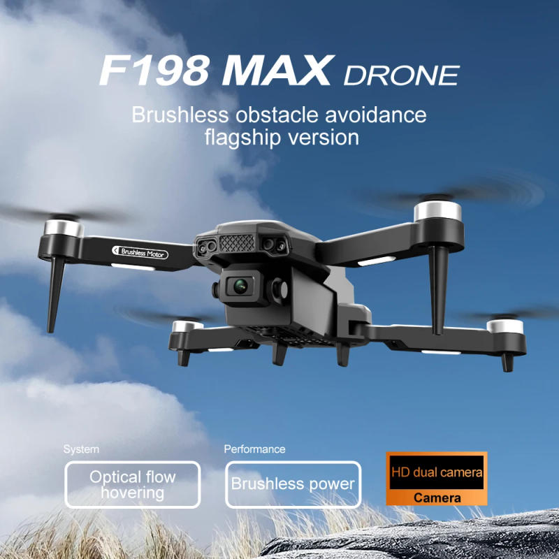 Description Picture 2 of itemNew F198 Drone Professional Dual Camera With 1080P WIFI FPV HD Aerial Photography Wide Angle Brushless RC Foldable Quadcopter