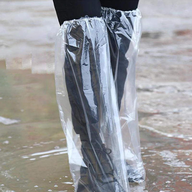 Description Picture 6 of item1pair Disposable PE Plastic Waterproof Shoe Cover Protective Shoe Covers Wholesale Rain Shoe Cover Rain Boot Cover Waterproof