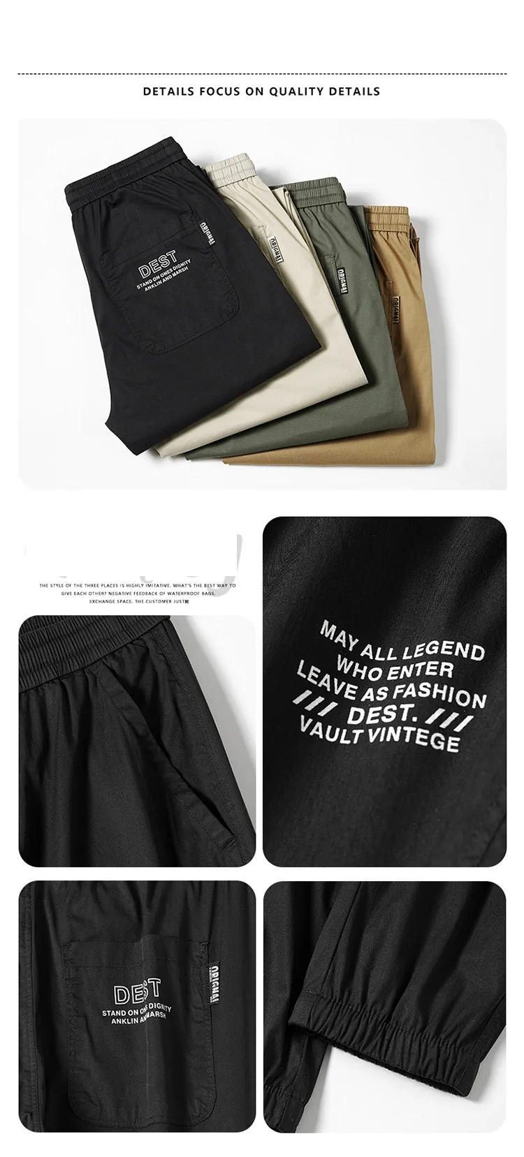 Description Picture 4 of itemPants Trousers Feet Tracksuit With Tied Fashionable Men's Plus Loose Men's pants 2023 Summer thin  loose leggings are versatile