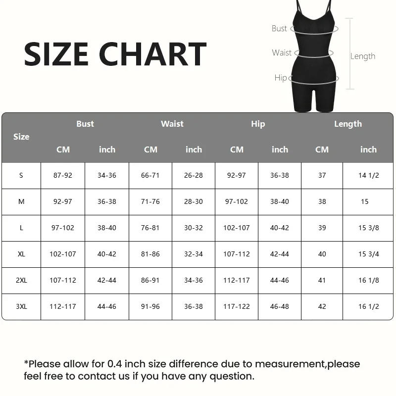 Description Picture 3 of itemShapewear Bodysuit Tummy Control Shaper for Women Seamless Butt Lifter Thigh Slimmer Body Shaper V Neck Camisole Tank Top Skinny