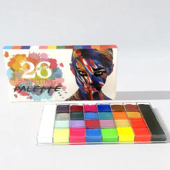 26 Color Makeup Palette Set for Face and Body Painting, Available in Multiple Colors, Suitable for Halloween Cosplay, Parties and Stage Makeup