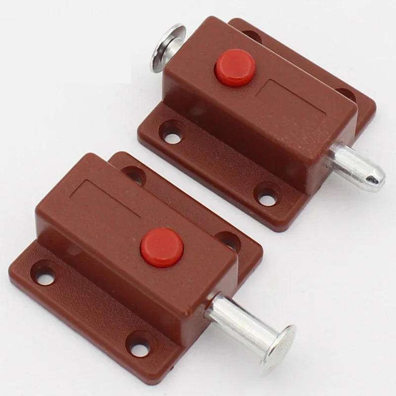 Description Picture 4 of itemFurniture Hardware Plastic Automatic Button Latch Covered Cabinet Door Exposed Plastic Spring Latch