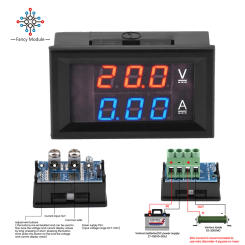 DC 7-100V 20A 50A Voltmeter Ammeter Built-in Shunt with Trimmer Dual Digital Volt Meter Gauge Detector Voltage Current Meters