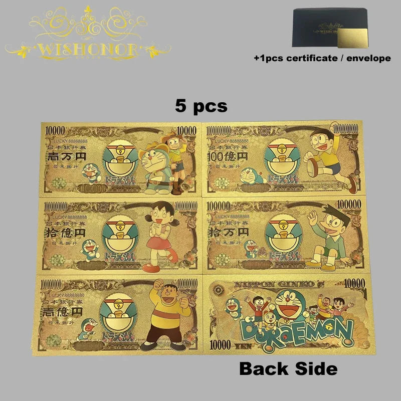 Description Picture 6 of itemPopular Cartoon Design Japan Anime Banknote hunter x hunter Cartoon Plastic Card in 24K Gold Plated For Collection