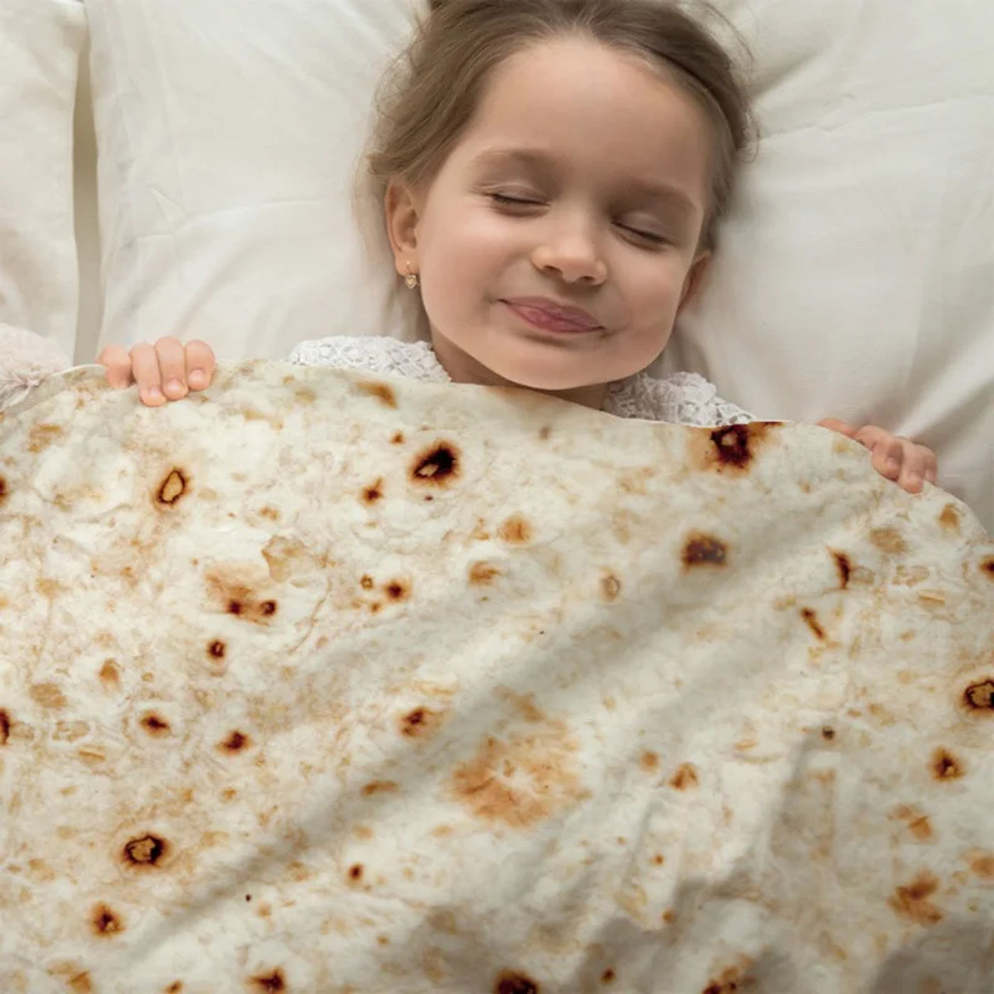 Description Picture 3 of itemWinter Warm Pizza Tortilla Blankets Soft Throw Blanket for Bed Sofa Plush Bedspreads Airplane Travel Blanket Manta Burrito