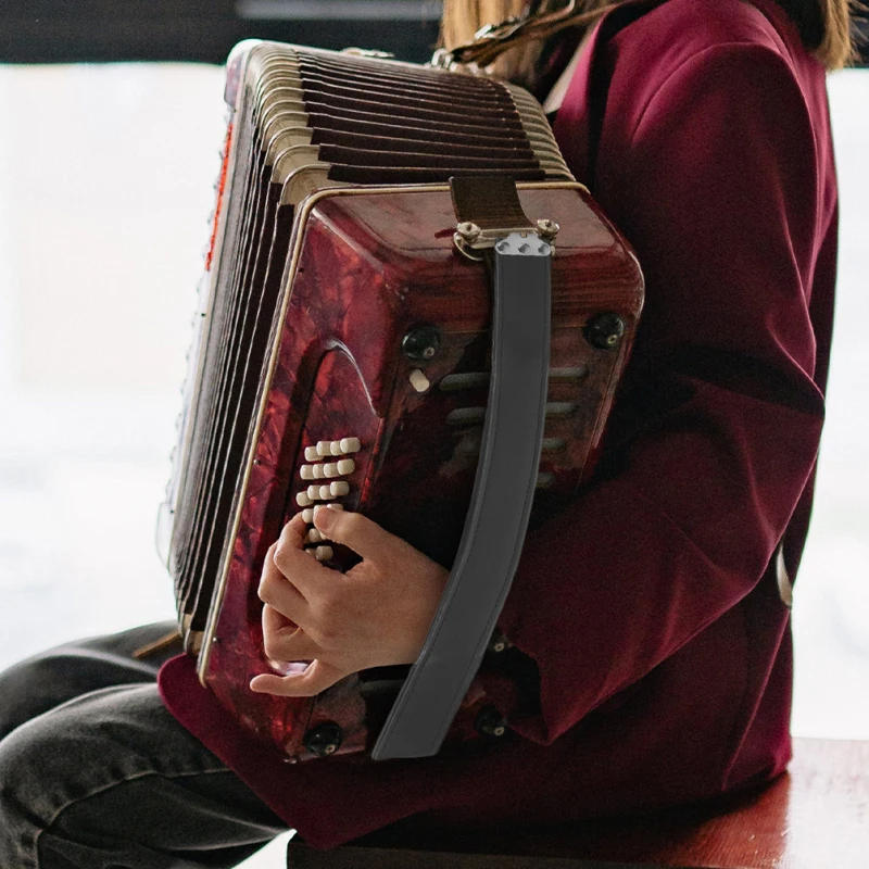 Description Picture 2 of item120 Holder Bass Strip Accordion Elderly Waist Belt Strap Case Pu Acordion Hand Belts Bellows Spare Parts Straps Accessories