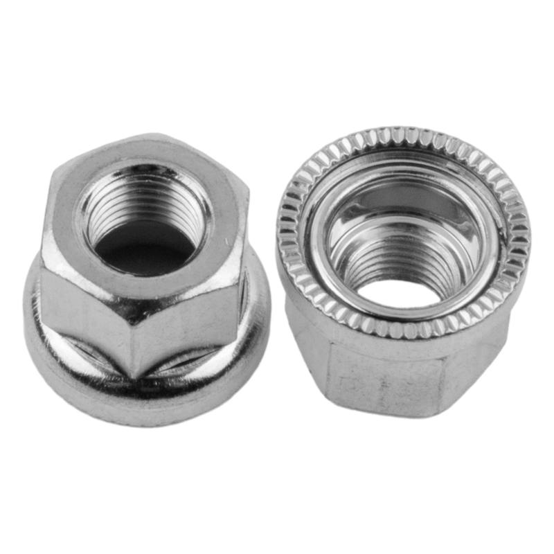 Description Picture 5 of item2pcs Bicycle  Hub Screw Nuts M9 M10 3/8 Dark Silver Front Rear Hub Screws Fixed Gear Bike Drum Axle Hubs Accessories