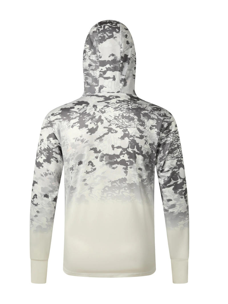 Description Picture 6 of item2024 Men Hood Fishing Shirt long sleeve Fishing clothing uv protection Breathable quick drying cool top