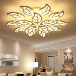 LED Ceiling Leaf Shape Light Modern Nordic Simple Creative Personality Lighting Living Bedroom Decor Ceiling Lamp Chandelier