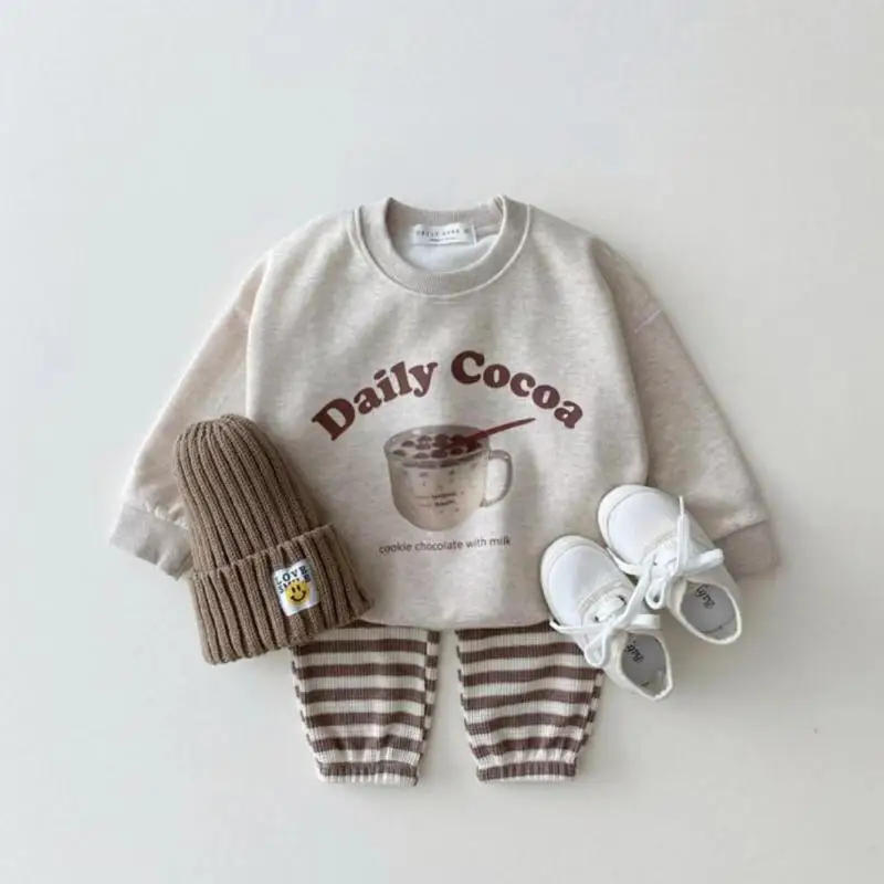 Description Picture 3 of itemInfant Autumn Loose Cartoon Sweatshirts Baby Girls Fashion Bread Long Sleeves Tops Toddler Boys New All-match Cotton Tees