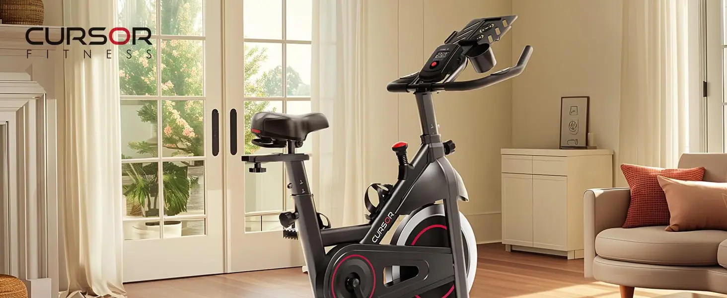 Description Picture 4 of itemFITNESS Exercise Bike, Stationary Indoor Cycling Bike for Home Workout, Low Noise, Adjustable Handlebars, Extra Comfort Seat