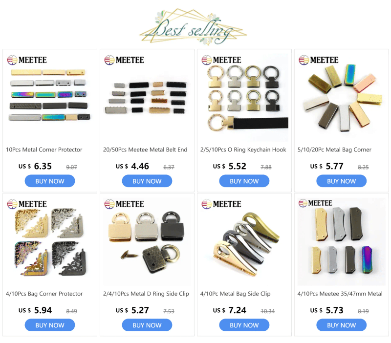 Description Picture 2 of item10Pcs Meetee Metal Zipper Tail Clip Zip Cord Stopper End Clips Clasp Backpack Stop Plug Head Screw Clamp Leather Sewing Hardware