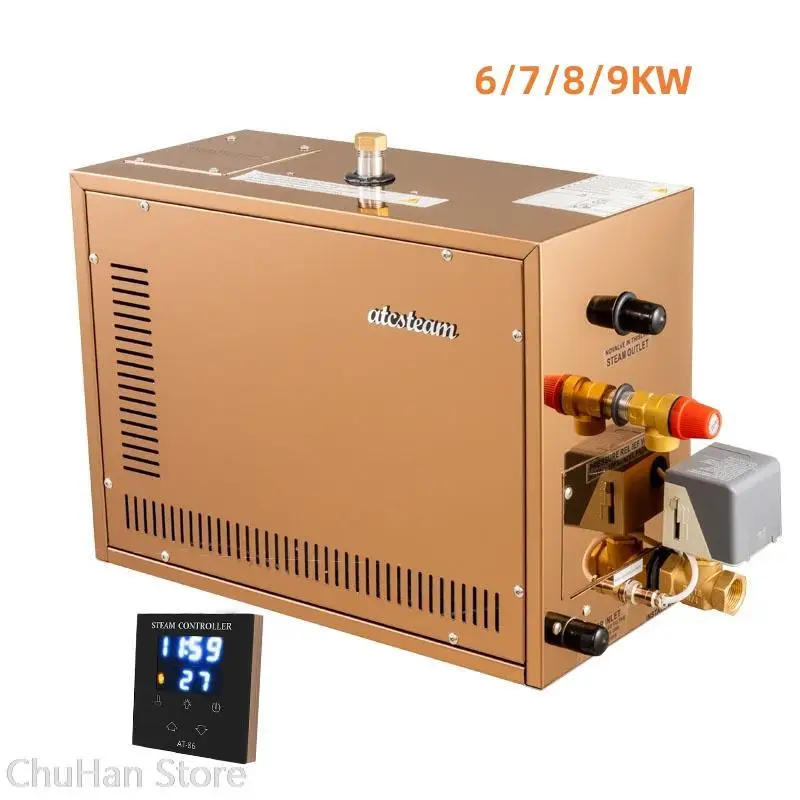 Description Picture 4 of item4/5/6/7KW Sauna Spa Steam Generator 220V/380V For Home Steam Shower Digital Controller Sauna Room SPA Steam Bath Machine
