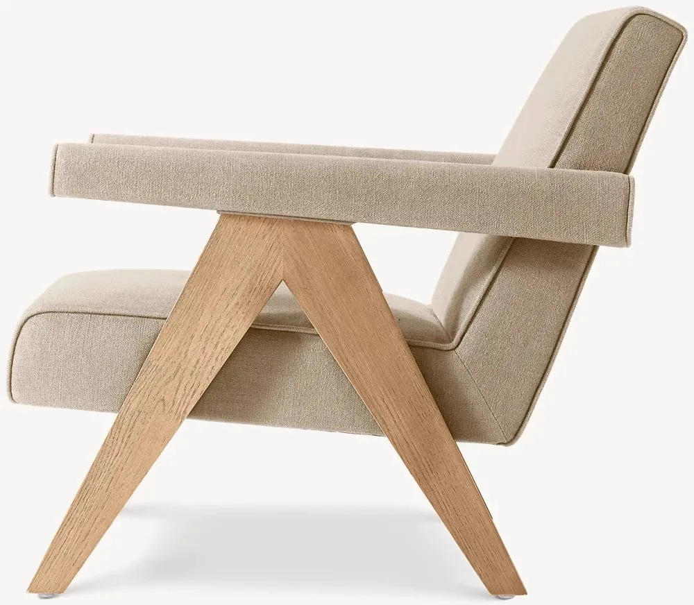 Description Picture 6 of itemAmerican Country Solid Wood Fabric Dressing Chair