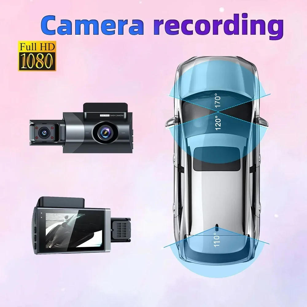 Description Picture 2 of itemCar Dvr Black Box Loop Video Dash Camera Cam Dashcam 3 Channel Gravity Sensing with WiFi Night Vision Motion Detection HD 1080P