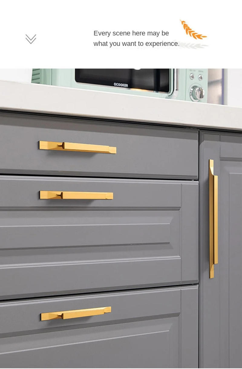 Description Picture 5 of itemHole free aluminum alloy door handle wardrobe door TV cabinet refrigerator door window balcony sliding door handle