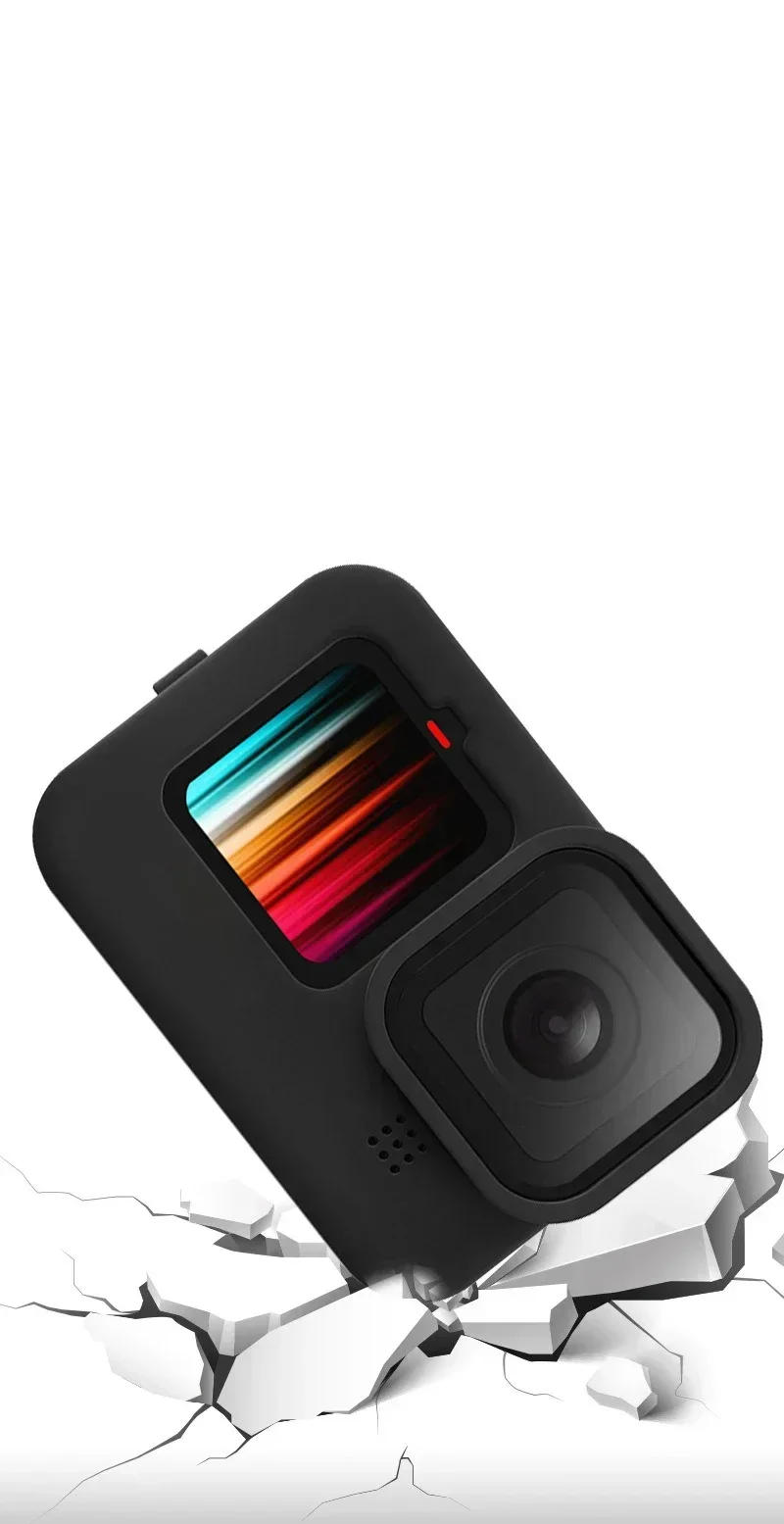 Description Picture 3 of itemSoft Silicone Case Lens Cap Cover Protector Shell For GoPro 9  Camera Frame Wrist Strap Screen Lens cover Accessories