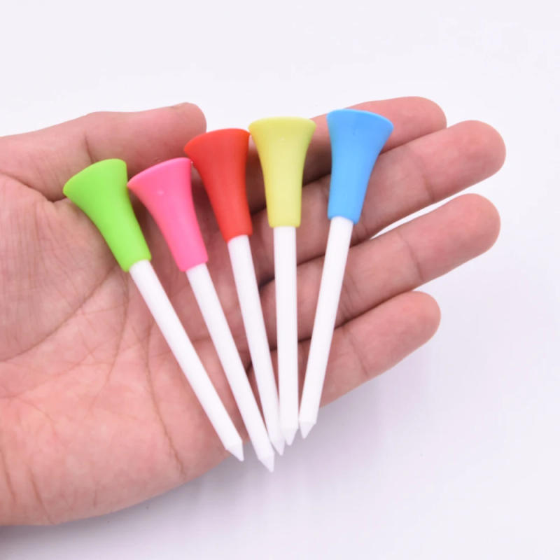 Description Picture 5 of item100 Pcs of High Quality Golf Mixed Color Tee 83mm Plastic Durable Rubber Padded Top Golf Tees Golf Accessories