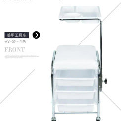 Nail manicure tool cart removable beauty cart pedicure tool stool chair nail shop tool cart trolley