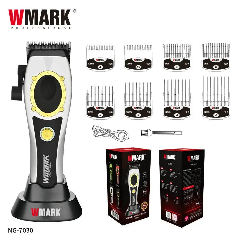 Description Picture 2 of item2024 New Oil Head Electric Clippers WMARK NG-7030 New Hair Clipper  Hot Selling Charging Base Hair Trimmer for Men