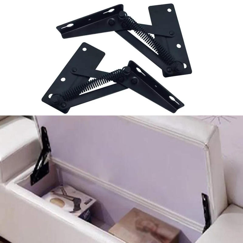 Description Picture 2 of item2Pcs Sofa Bed Bedding Adjustable Angle Mechanism Hinge Hardware Black Furniture Folding Sofa Bed Adjustable Hinges Hardware