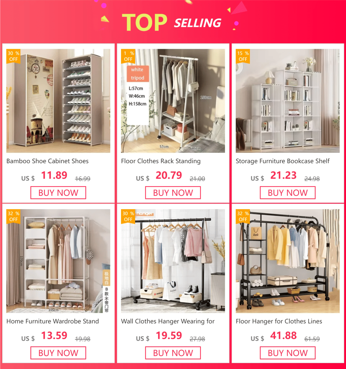 Description Picture 2 of itemBamboo Wall Shelf Furniture Wearing for Clothes Arara Coat Hanger Iron Chair Clothing Rack for Living Room Shoe Organizer Sofa