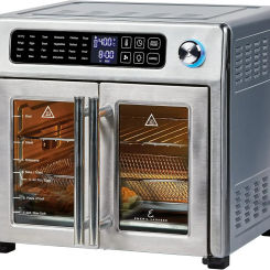 Lagasse 26 QT Extra Large Air Fryer, Convection Toaster Oven with French Doors, Stainless Steel