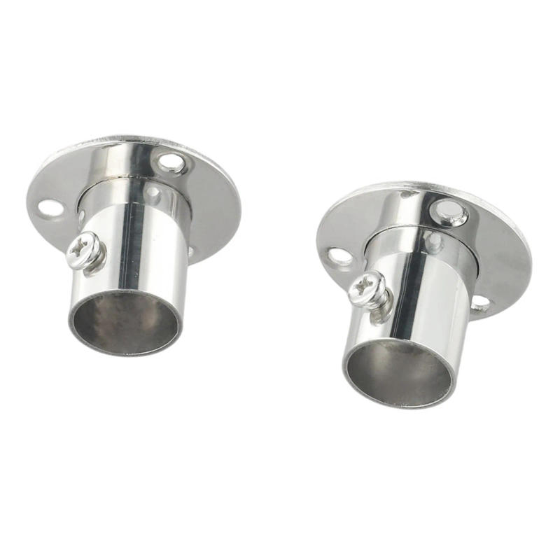 Description Picture 6 of item2PCS Wardrobe Bracket Stainless Steel Rod Socket Flange Rod Holder Closet Rod End Support 19-32mm Shower Curtain Rod Holder