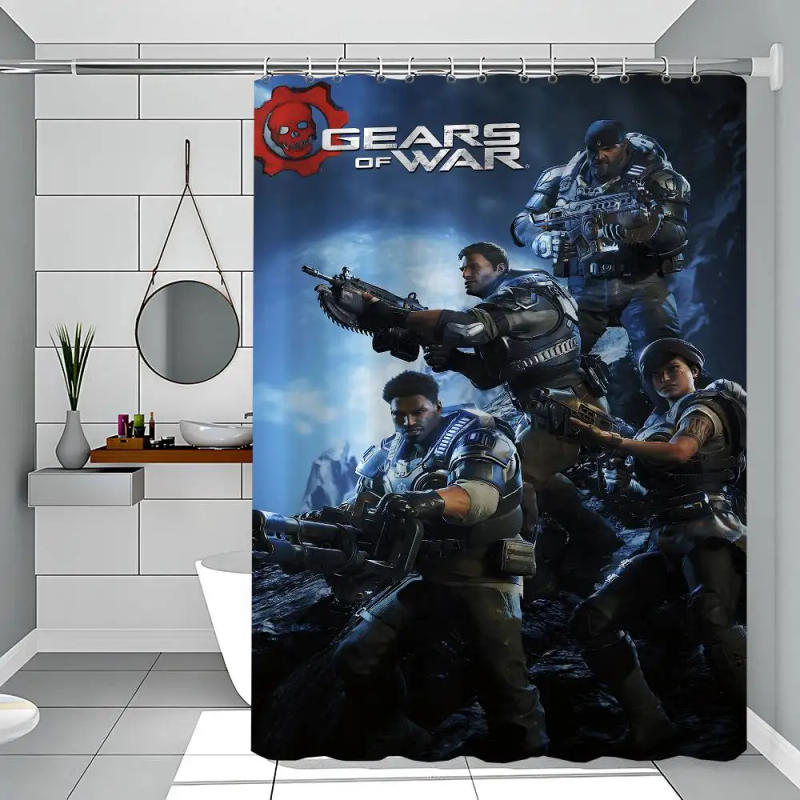 Description Picture 5 of itemGame G-Gears Of W-War Simple Shower Curtain Bathroom Shower Curtain Easy To Clean And Scrub Polyester Waterproof Light Opaque