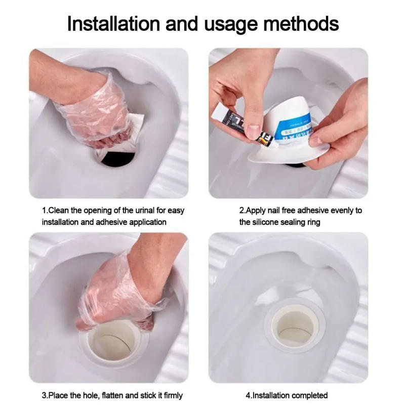 Description Picture 3 of itemPlastic Squatting Pan Anti-smell Plug Useful Toilet Squatting Pit Smell Stopper Bathroom Deodorize Squat Toilet Accessory