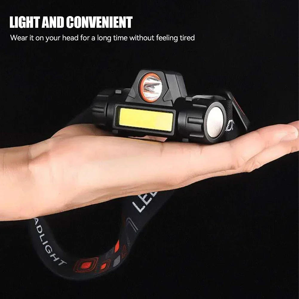 Description Picture 4 of itemQ5 COB LED Headlamp Powerful 6000LM Waterproof Headlight USB Rechargeable use 18650 Head Torch Camping Fishing Lantern