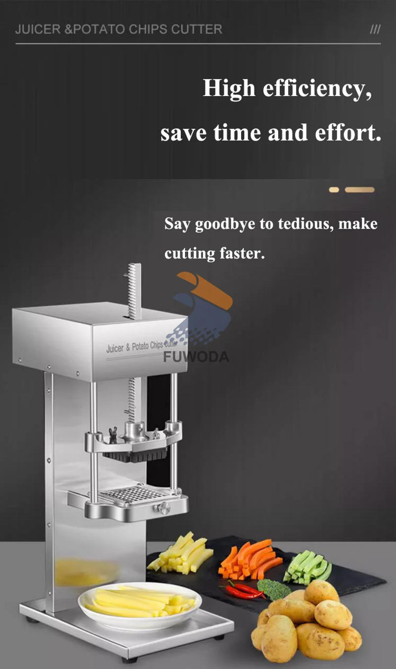 Description Picture 6 of itemMulti-Functional Juicer Potato Chips Cutting Machine Electric Vegetable Cutting Machine Stainless Steel Juicer Machine