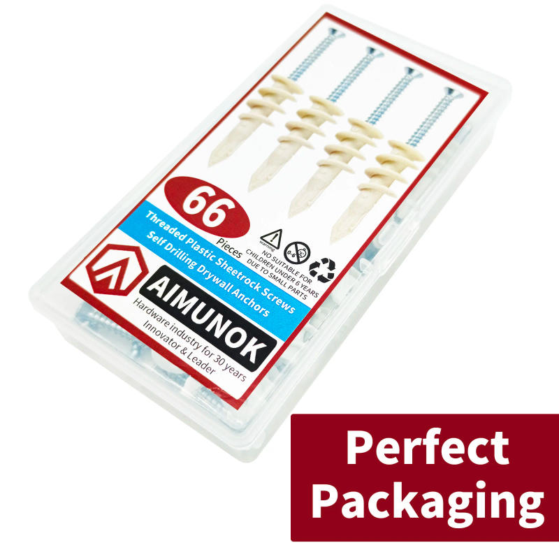 Description Picture 4 of item66pcs Self Drilling Drywall Anchors, Wall Anchors and Screws for Drywall, 33 Anchors + 33#8 x 1-1/8'' Screws